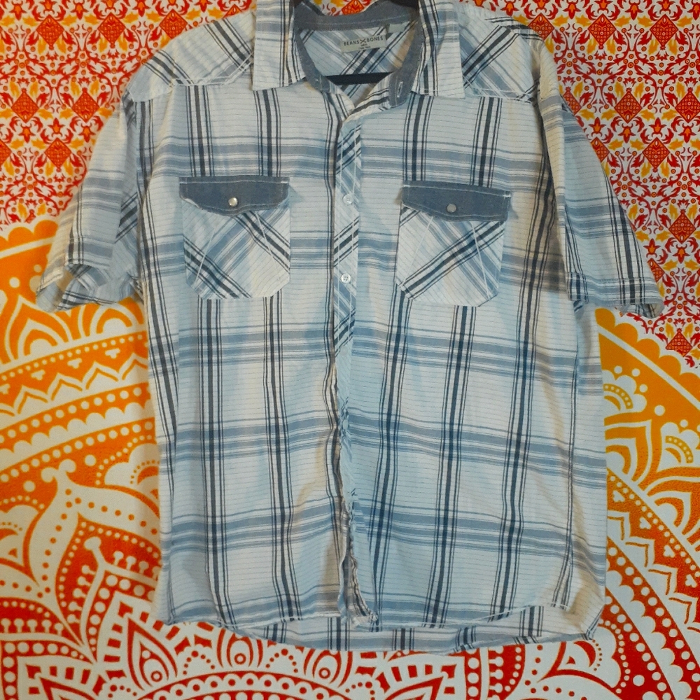 Beans and Bones button up shirt xxl